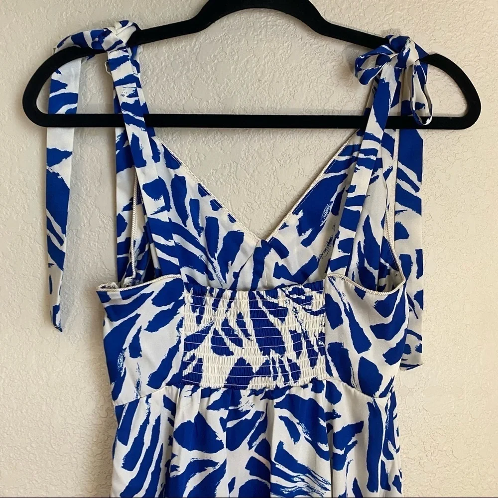 Alexis For Target Botanical Blue Asymmetric Dress XS - Picture 11 of 12